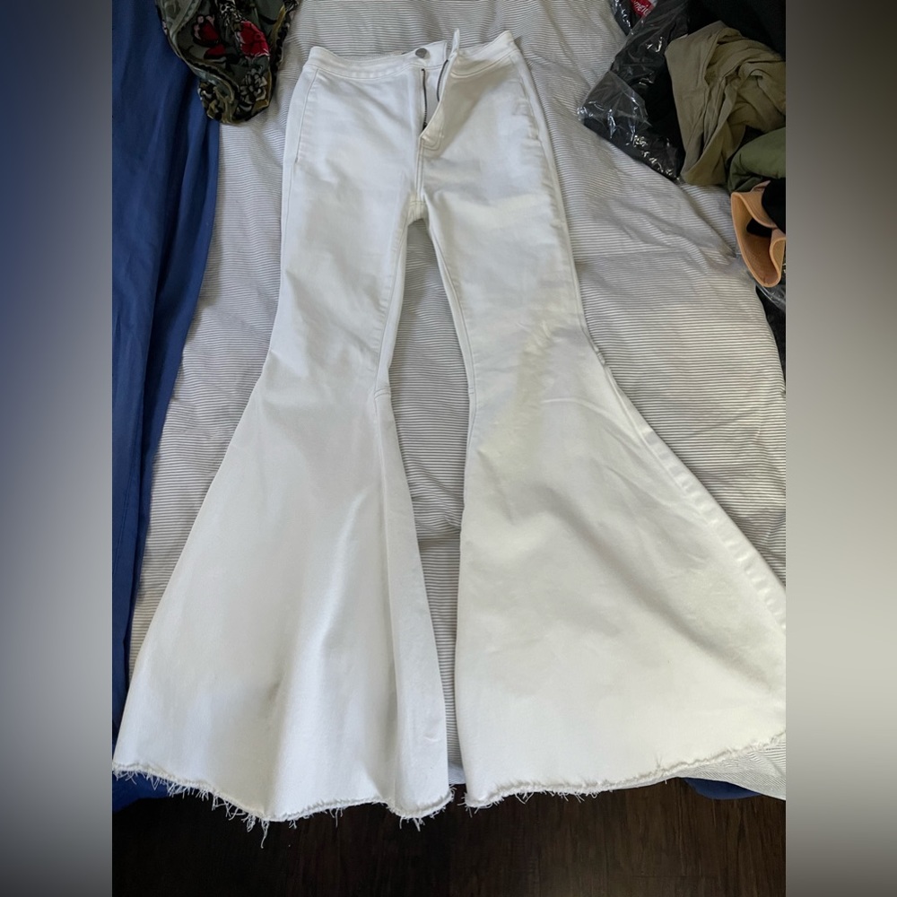 Free People We the Free Float On Flare Jeans Heavenly White